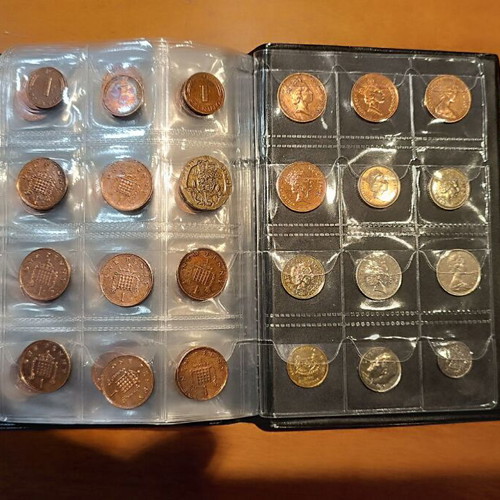 Album of 120 collectible coins from 7 countries