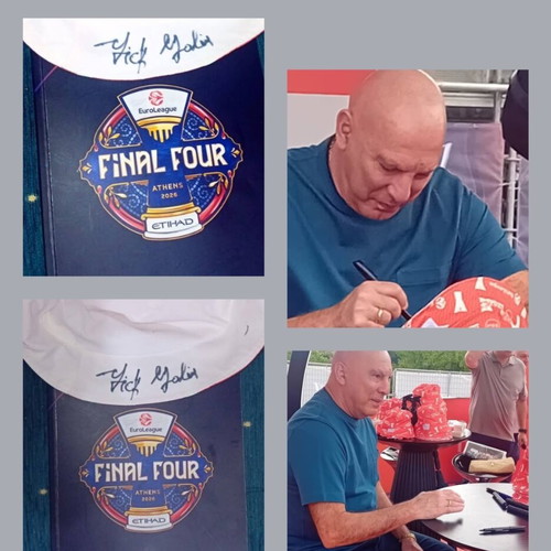 Euroleague 2026 Final Four Athens Cap Signed by Legend Nik Galis New