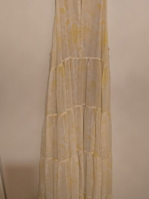 Project Soma φόρεμα σαν καινούργιο, μέγεθος medium/large, άσπρο και κίτρινο, με ζώνη