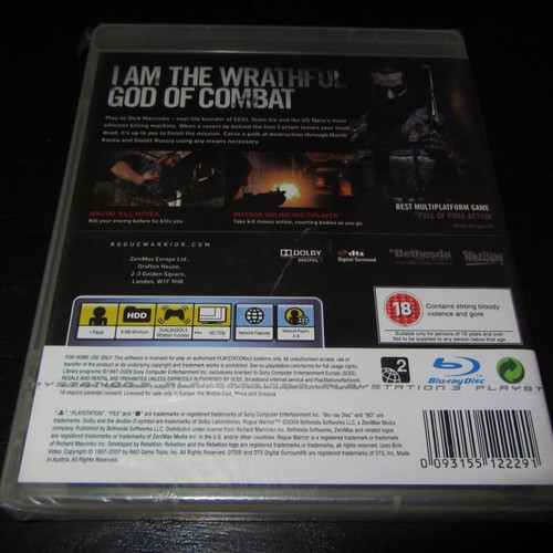 Rogue Warrior Sony PlayStation 3 PS3 new sealed