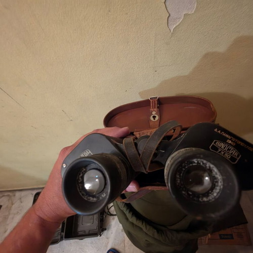 Zeiss binoculars 1940 Greek army WWII with original leather case