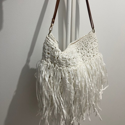 Shoulder bag used, white