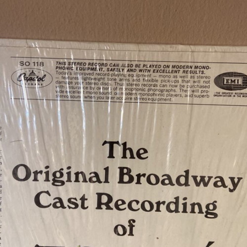 Zorba Original Broadway Cast Recording vinyl