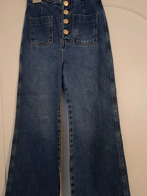 Zara denim pants size 34 like new, blue