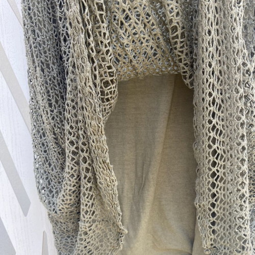 Attrattivo summer dress, khaki, short with net overlay