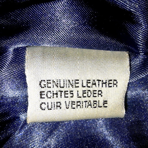 Leather Jacket Blue used, with collar and zippers