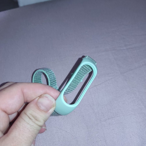 Fabric strap for Mi Band 5 and Mi Band 6 used, mint green