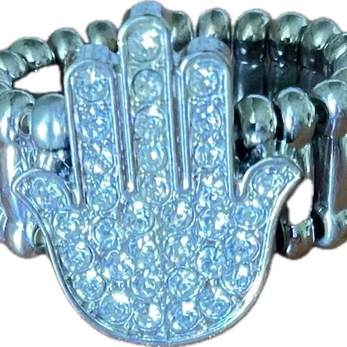 Hamsa ring and faux bijoux earrings new