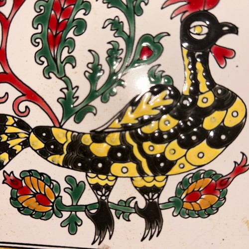 Knossos ceramic tile with enamel like new 15x15cm
