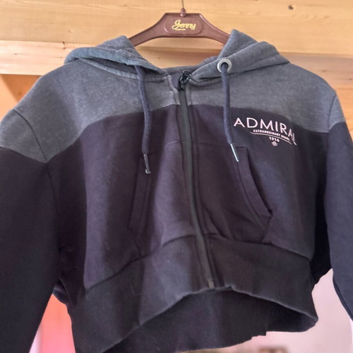 Admiral short jacket like new, grey with pink