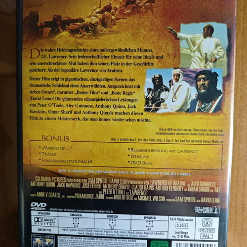 Lawrence of Arabia DVD 2 Disc Edition like new