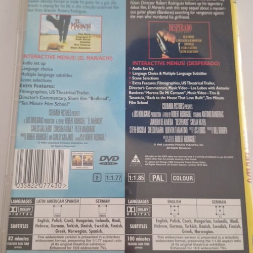 El Mariachi and Desperado DVD like new, double feature Antonio Banderas