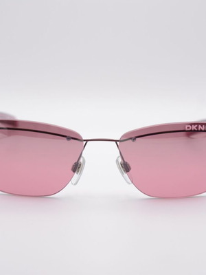 DKNY 7269S 604 Rimless Sunglasses New Old Stock Pink Rose Lens Y2K