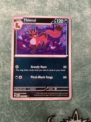 Thievul Reverse Holo Mega Evolution Pokemon κάρτα μεταχειρισμένη