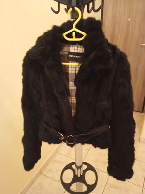 Γούνινο κοντό τζάκετ BSB fashion μέγεθος medium σαν καινούργιο, μαύρο