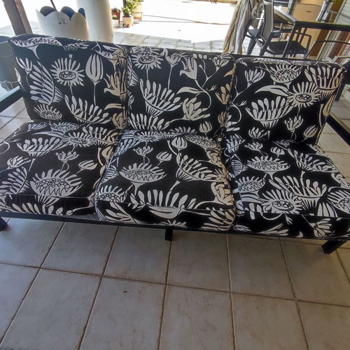 IKEA outdoor sofas like new, set of two, three-seater with cushions