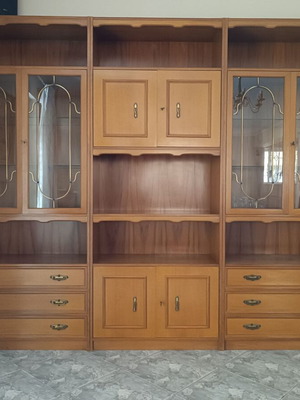 Handmade living room unit walnut veneer like new