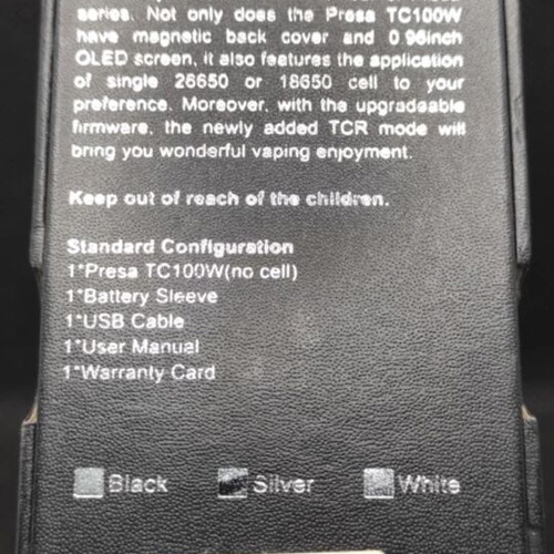 Wismec Presa TC 100 Watt used, silver