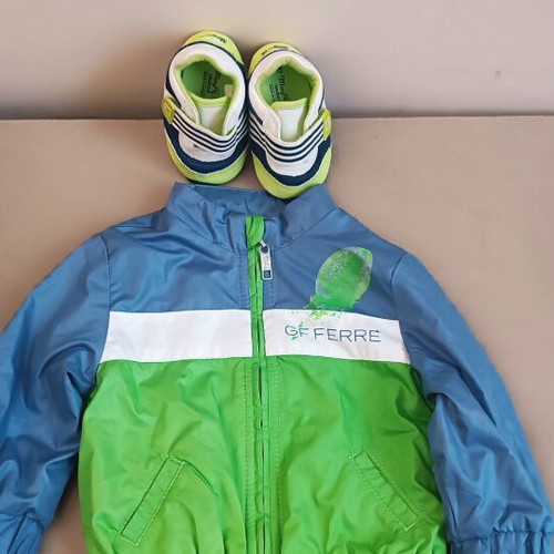 Baby set GF Ferré jacket and Mayoral shoes like new