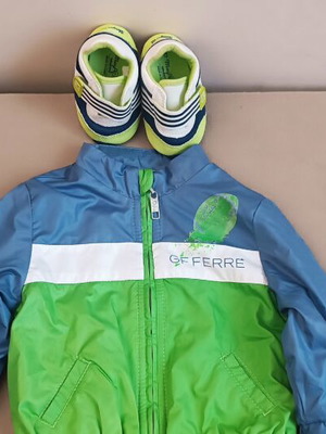 Baby set GF Ferré jacket and Mayoral shoes like new