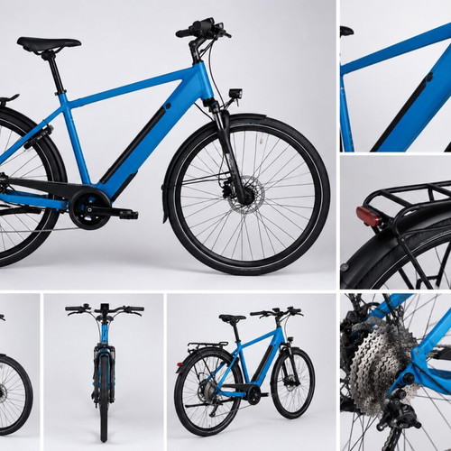 Hawk E-Trekking Gent electric bike new, blue, Bafang motor