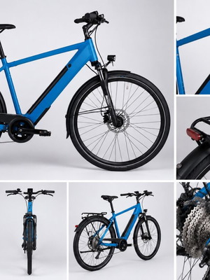 Hawk E-Trekking Gent electric bike new, blue, Bafang motor