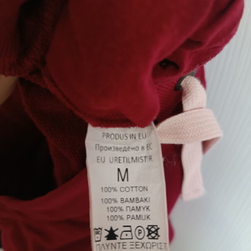 Etirel men's bermuda shorts like new, red, size M, 100% cotton