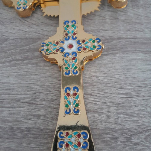 Metal blessing cross new 30x20 cm