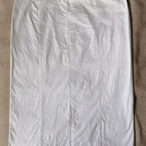 Midi skirt straight cut cotton white, new, size XXL/XXXL