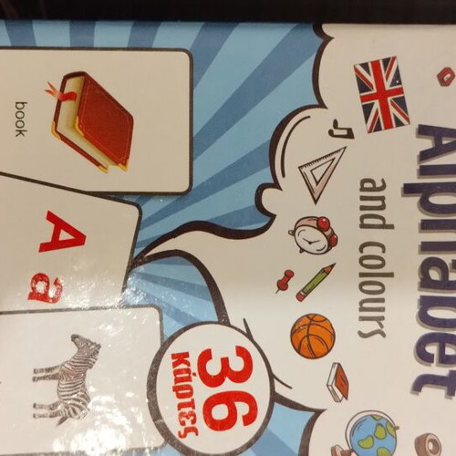 Alphabet and Colours Educational Flashcards, 36 cards
