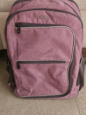Polo school backpack like new, purple, ergonomic with multiple compartments