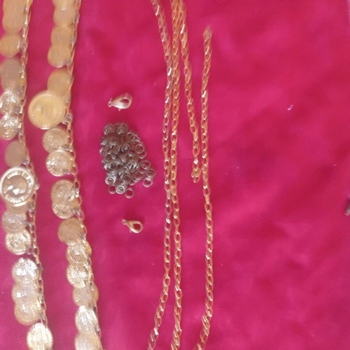 Craft materials kit new with chains, pendants, clasps, and earring hooks