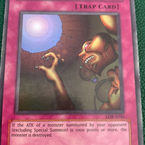 Trap Hole LOB Yu-Gi-Oh! card used, vintage