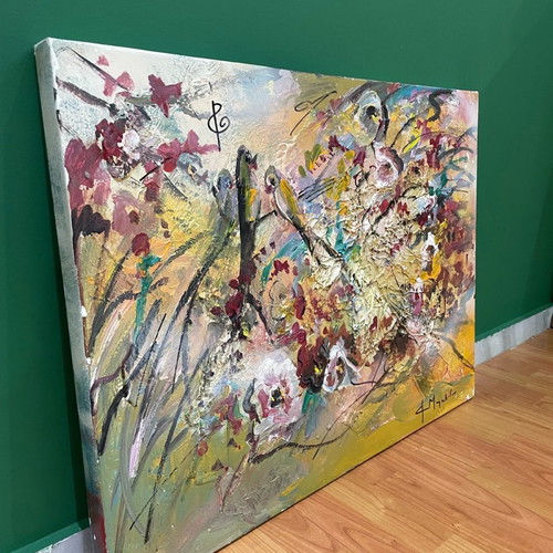 Relief painting on canvas by artist F. Mouratidou new