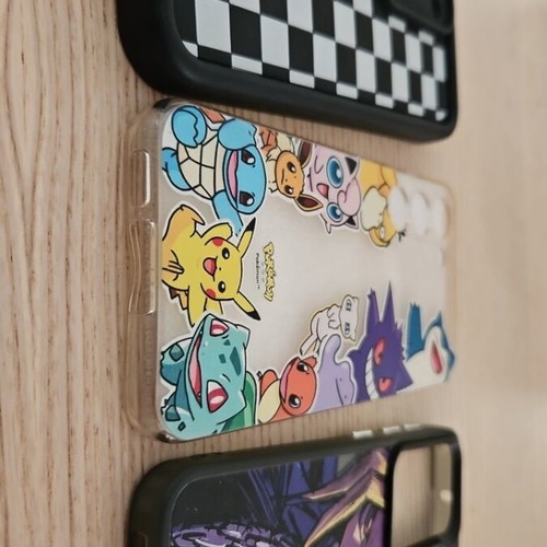 Samsung S23 cases like new, pack of 3 with anime and Pokémon designs