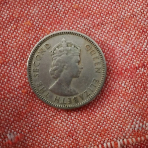 25 Cents British Caribbean Coin 1965 used
