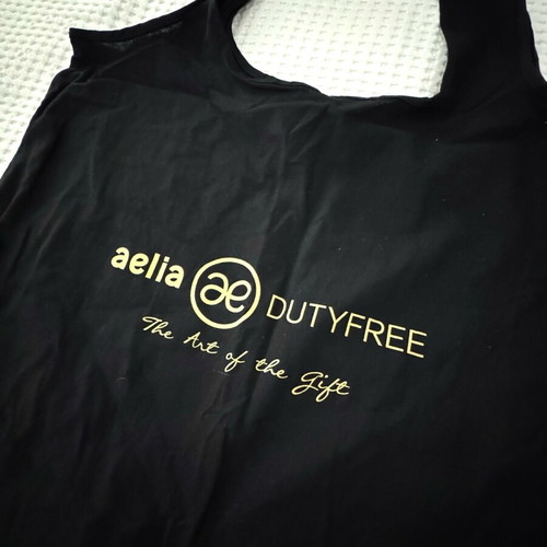 Aelia Duty Free Shopper fabric bag with wallet, new