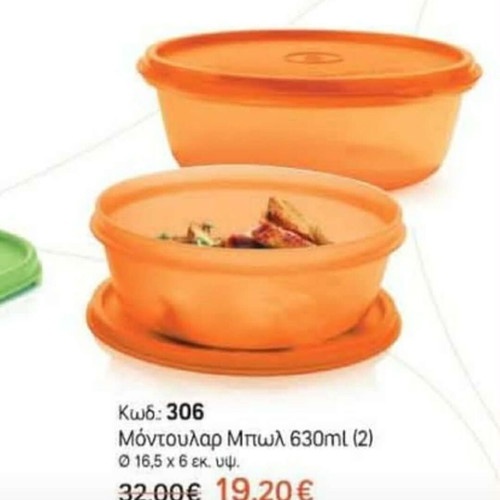 Tupperware Modular Food Containers Set of 2, 600 ml, New