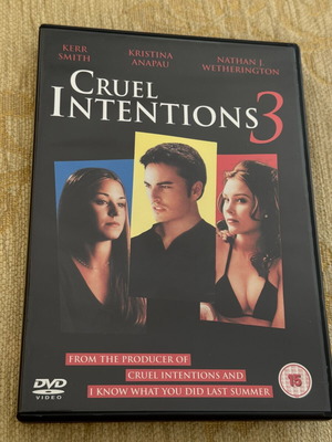 Cruel Intentions 3 DVD like new with Greek subtitles