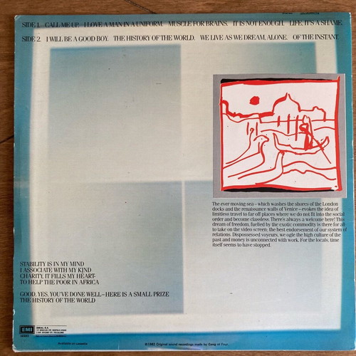 Gang of Four Songs of the Free vinyl used, rock