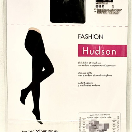 Hudson Fashion black tights new with geometric patterns XS 36-38