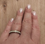Modern women's ring, silver