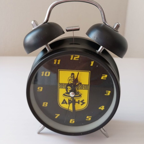 Aris F.C. Retro Twin Bell Style Alarm Clock new, analog, tabletop
