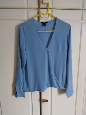 H&M blouse like new, semi-transparent purple, size S