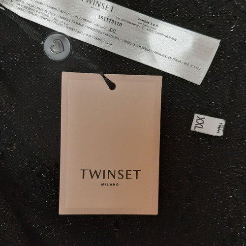 Twinset dress new, size XXL, black with side slits