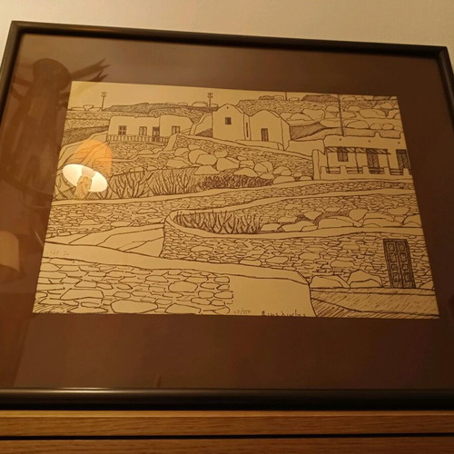 Sikelio̱tis Giorgos woodcut new, 66x52 cm, numbered