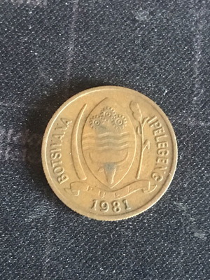 Botswana 5 Thebe coin 1981