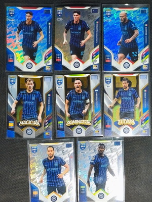 Inter Mega Lot 8 Football Cards with Lautaro Dominator, Barella Magician, Acerbi Titan, Bastoni