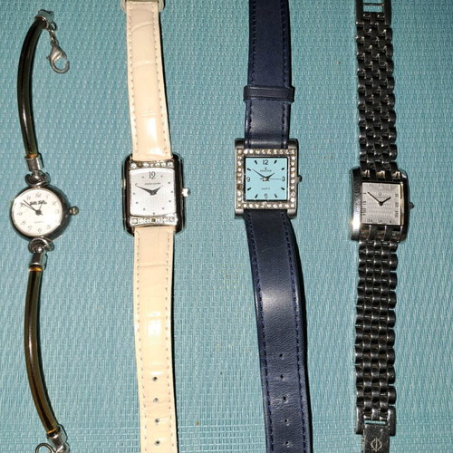 Women's watches used Pierre Cardin, Rexstar, Candino set of 3
