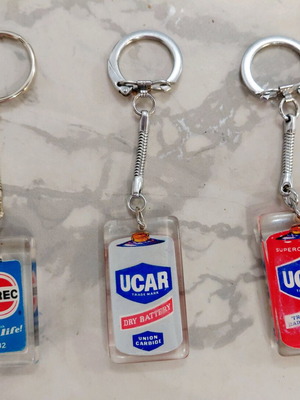 Vintage UCAR & BEREC keychains from the 70s like new, set of three